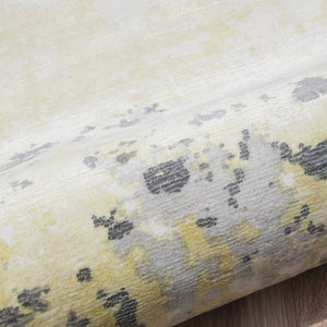 Homeroots 9' X 12' Gray And Yellow Abstract Hand Loomed Area Rug  Wool Blend 550062