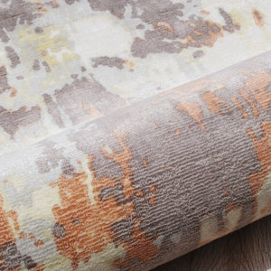 HomeRoots 9' Hand Loomed Wool Blend Area Rug with Abstract Brown and Tan Design for Modern Interiors 9' X 12' 550070