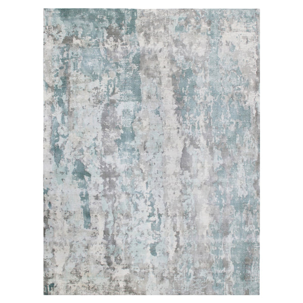 Homeroots 6' X 9' Blue Abstract Hand Loomed Area Rug  Wool Blend 550071