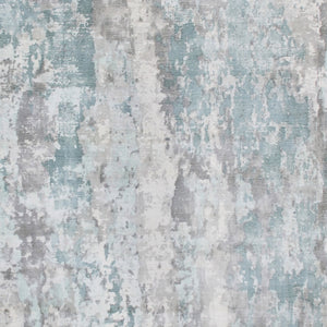 Homeroots 9' X 12' Ivory Blue And Gray Abstract Wool Blend Hand Loomed Area Rug  Wool Blend 550073