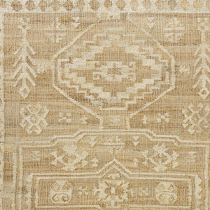 Homeroots 10' X 14' Natural And Ivory Medallion Hand Woven Area Rug  Jute 550081