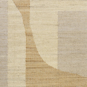 Homeroots 10' X 14' Natural And Ivory Abstract Hand Woven Area Rug  Jute 550083