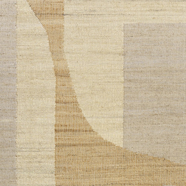 Homeroots 10' X 14' Natural And Ivory Abstract Hand Woven Area Rug  Jute 550083