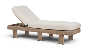 Meridian Furniture Sandbay Outdoor Wicker Lounge Chair with Uv Resistant Olefin Cushion for Patio Resort Seating Beige 55008Beige