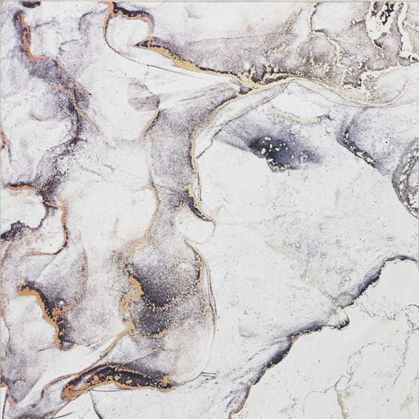 Homeroots 5' X 7' Black And Gold Abstract Power Loom Area Rug  Other Material 550102