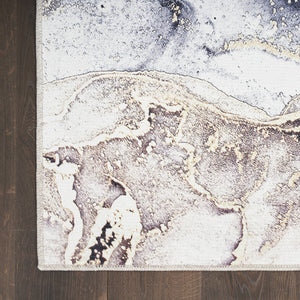 Homeroots 5' X 7' Black And Gold Abstract Power Loom Area Rug  Other Material 550102