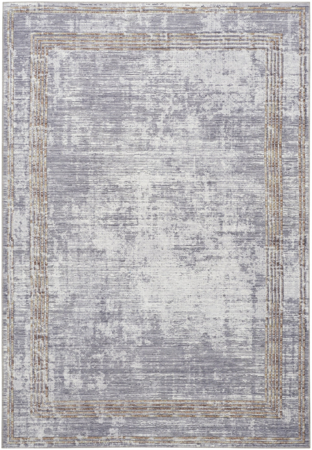 Homeroots 5' X 7' Beige Ivory And Gray Power Loom Area Rug  Other Material 550108
