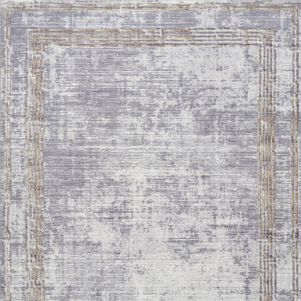 Homeroots 5' X 7' Beige Ivory And Gray Power Loom Area Rug  Other Material 550108