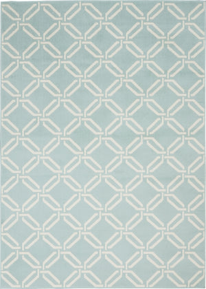 Homeroots 5' X 7' Beige And Green Trellis Non Skid Area Rug  Polypropylene 550115