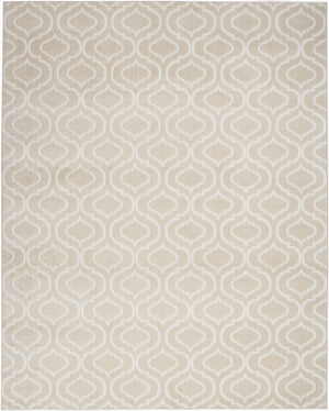 Homeroots 5' X 7' Beige And Ivory Trellis Non Skid Area Rug  Polypropylene 550117