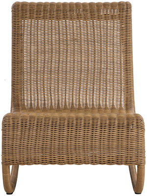 Meridian Furniture Antigua All-weather Wicker Outdoor Rocking Chair with Steel Frame for Porch and Patio Natural 55011Natural