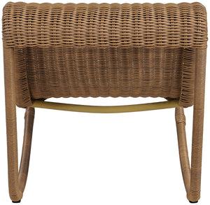 Meridian Furniture Antigua All-weather Wicker Outdoor Rocking Chair with Steel Frame for Porch and Patio Natural 55011Natural