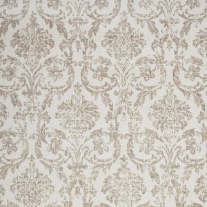 Homeroots 5' X 7' Beige And Ivory Damask Distressed Non Skid Area Rug  Polypropylene 550121