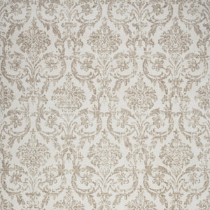 Homeroots 5' X 7' Beige And Ivory Damask Distressed Non Skid Area Rug  Polypropylene 550121