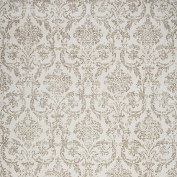 Homeroots 5' X 7' Beige And Ivory Damask Distressed Non Skid Area Rug  Polypropylene 550121
