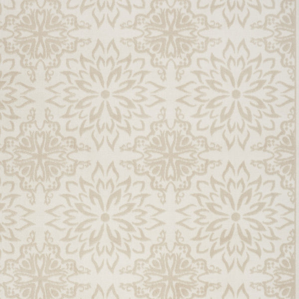 Homeroots 5' X 7' Beige And Ivory Floral Non Skid Area Rug  Polypropylene 550122