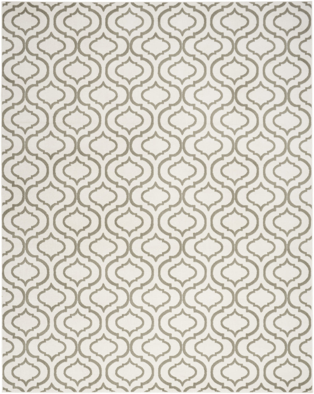 Homeroots 5' X 7' Ivory And Green Trellis Non Skid Area Rug  Polypropylene 550123