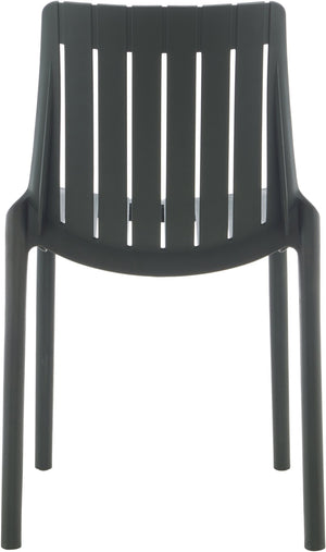 Meridian Furniture Marilla Stackable Polypropylene Outdoor Dining Chair Uv Resistant Modern Patio Seating Green 55012Green-C