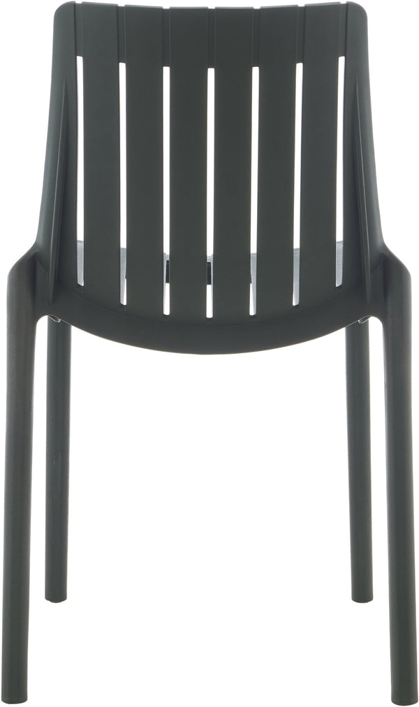 Meridian Furniture Marilla Stackable Polypropylene Outdoor Dining Chair Uv Resistant Modern Patio Seating Green 55012Green-C