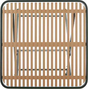 Meridian Furniture Marilla Foldable Outdoor Dining Table with Iron Frame and Slatted Polypropylene Weather Top Green / Natural 55012Green-T