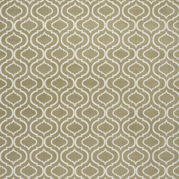 Homeroots 5' X 7' Olive Green And Ivory Trellis Non Skid Area Rug  Polypropylene 550138