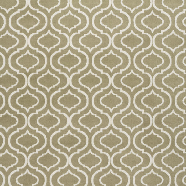 Homeroots 5' X 7' Olive Green And Ivory Trellis Non Skid Area Rug  Polypropylene 550138