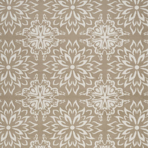 Homeroots 5' X 7' Taupe And Ivory Floral Medallion Non Skid Area Rug  Polypropylene 550142