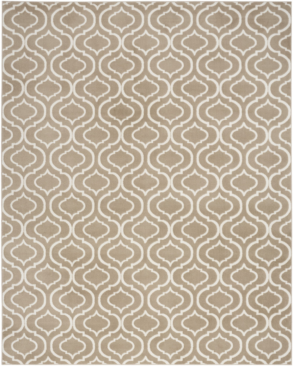 Homeroots 5' X 7' Taupe And Ivory Trellis Non Skid Area Rug  Polypropylene 550143