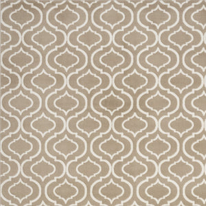 Homeroots 5' X 7' Taupe And Ivory Trellis Non Skid Area Rug  Polypropylene 550143