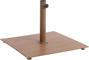 Meridian Furniture Fiji Outdoor Patio Umbrella Set with Wheeled Base Teak Pole and Water Resistant Canopy 55014Beige-AT