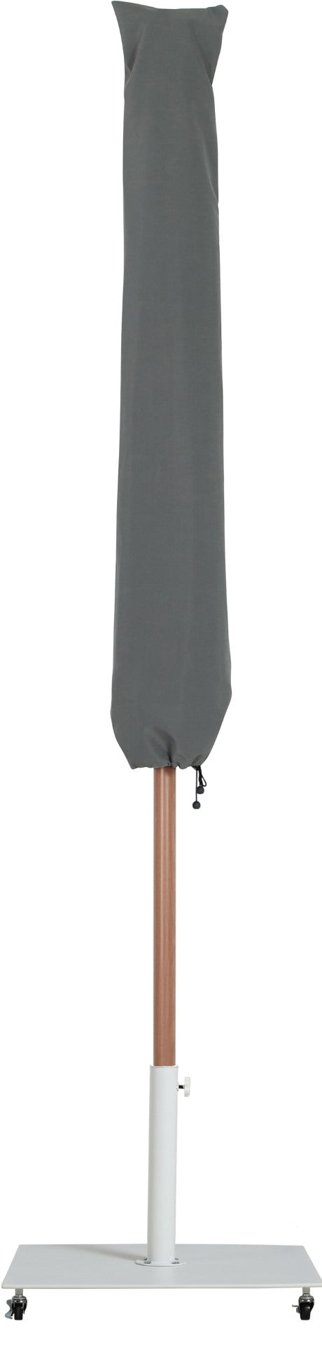 Meridian Furniture Fiji Outdoor Patio Umbrella with Weighted Base Uv Resistant Beige Polyester Canopy 55014Beige-AW