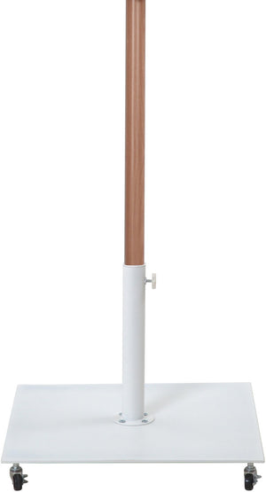 Meridian Furniture Fiji Outdoor Patio Umbrella with Weighted Base Uv Resistant Beige Polyester Canopy 55014Beige-AW