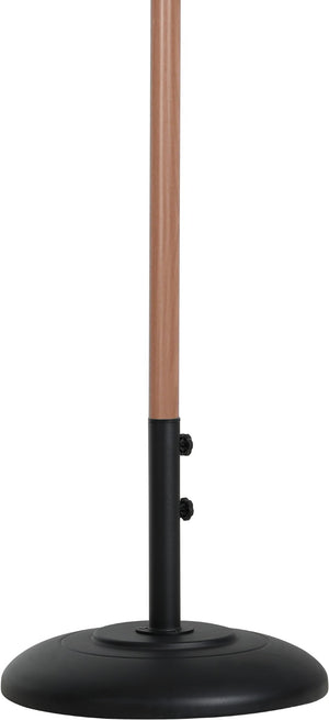Meridian Furniture Fiji Outdoor Patio Umbrella with Teak Pole Weighted Base Uv Resistant Canopy 55014Beige-BB
