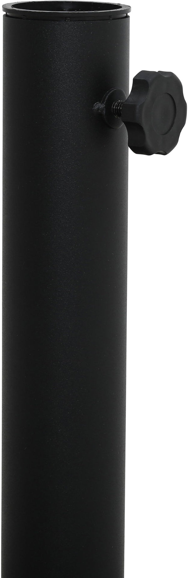 Meridian Furniture Fiji Cantilever Patio Umbrella with Weighted Caster Base and Weather Resistant Fabric 55014Black-AB
