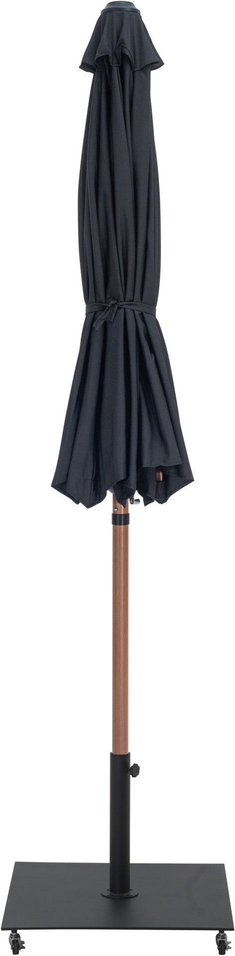 Meridian Furniture Fiji Cantilever Patio Umbrella with Weighted Caster Base and Weather Resistant Fabric 55014Black-AB