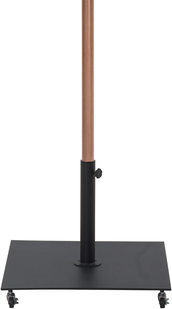 Meridian Furniture Fiji Freestanding Patio Umbrella Set with Weatherproof Canopy and Teak Pole Base 55014Navy-AB