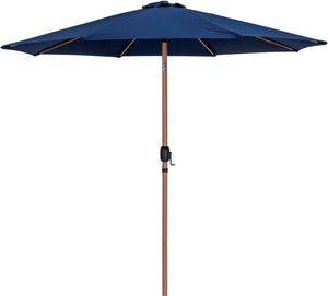 Meridian Furniture Fiji Freestanding Outdoor Umbrella with Uv Resistant Polyester Canopy and Wheeled Base 55014Navy-AW