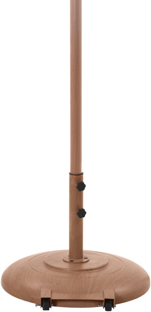 Meridian Furniture Fiji Outdoor 9 Foot Navy Polyester Patio Umbrella with Teak Finish Aluminum Pole 55014Navy-BT