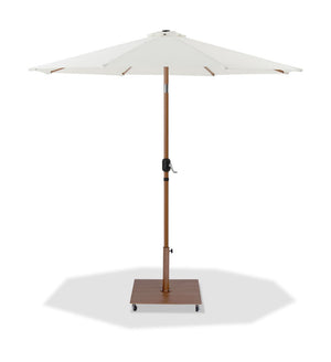 Meridian Furniture Fiji Cantilever Patio Umbrella Set with Uv Resistant Canopy and Weighted Rolling Base 55014White-AT