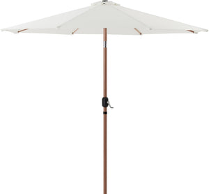 Meridian Furniture Fiji Cantilever Patio Umbrella Set with Uv Resistant Canopy and Weighted Rolling Base 55014White-AT