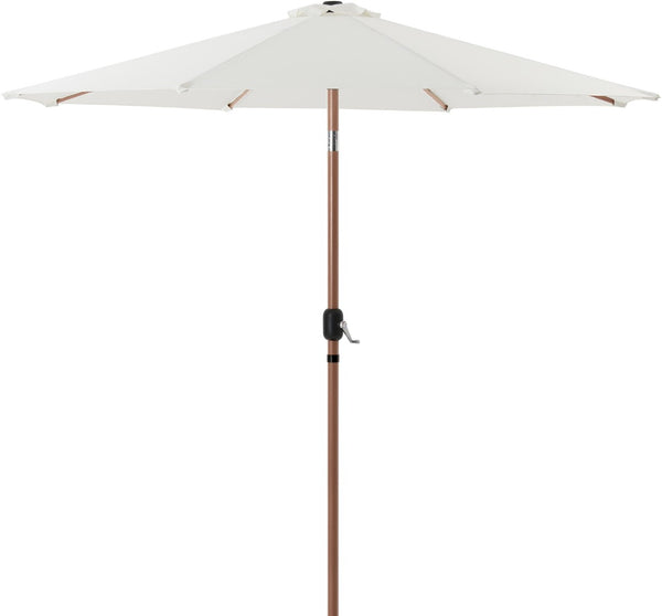 Meridian Furniture Fiji Cantilever Patio Umbrella Set with Uv Resistant Canopy and Weighted Rolling Base 55014White-AT