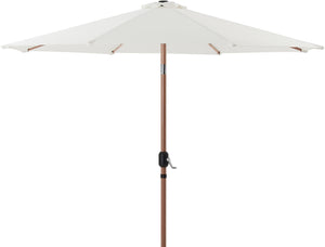 Meridian Furniture Fiji Freestanding Patio Umbrella with Rolling Base Fade Resistant Polyester Canopy 55014White-AW
