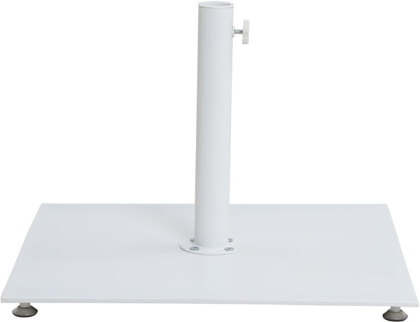 Meridian Furniture Fiji Freestanding Patio Umbrella with Rolling Base Fade Resistant Polyester Canopy 55014White-AW