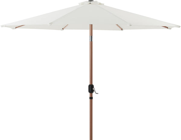 Meridian Furniture Fiji Outdoor Patio Umbrella with Weighted Base Uv Protected Polyester Canopy 55014White-BT