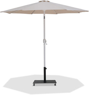 Meridian Furniture Fiji Freestanding Patio Umbrella with Rolling Base Water Resistant Beige Canopy 55015Beige-AB