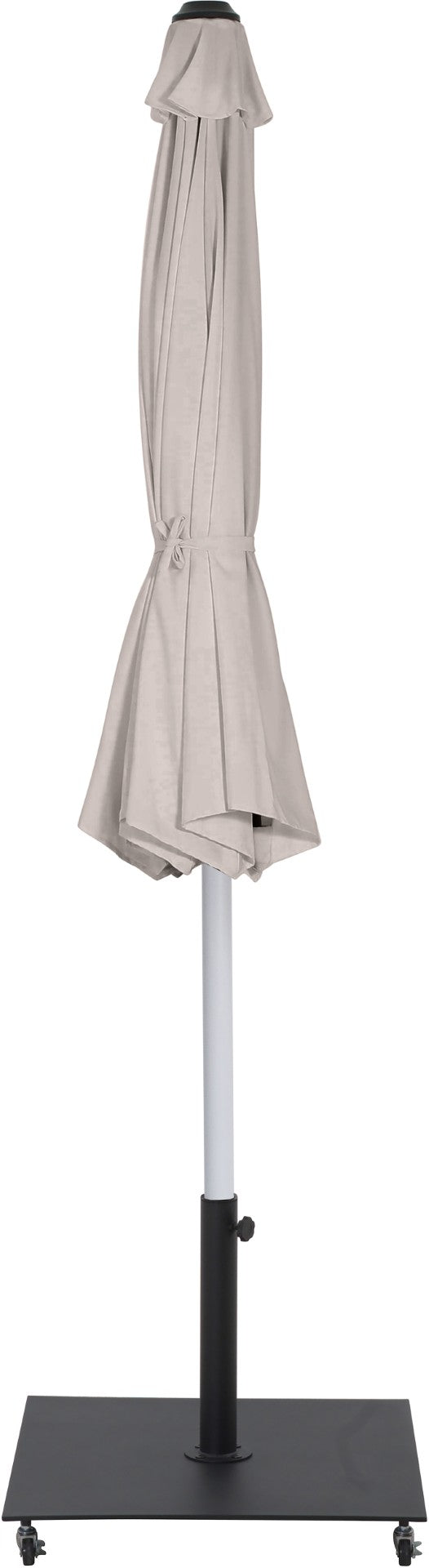 Meridian Furniture Fiji Freestanding Patio Umbrella with Rolling Base Water Resistant Beige Canopy 55015Beige-AB