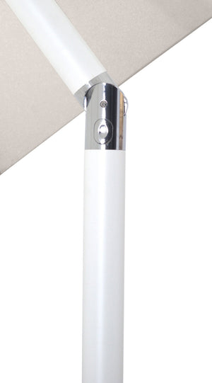 Meridian Furniture Fiji Freestanding Patio Umbrella with Rolling Base Water Resistant Beige Canopy 55015Beige-AB
