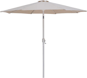 Meridian Furniture Fiji Freestanding Patio Umbrella with Rolling Base Water Resistant Beige Canopy 55015Beige-AB