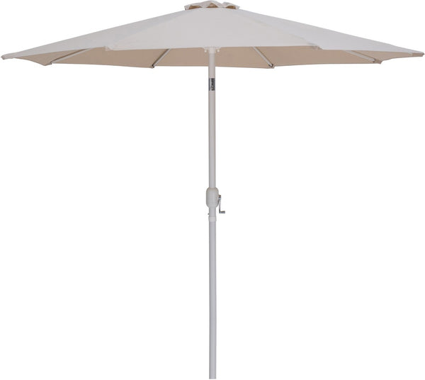 Meridian Furniture Fiji Freestanding Patio Umbrella with Rolling Base Water Resistant Beige Canopy 55015Beige-AB
