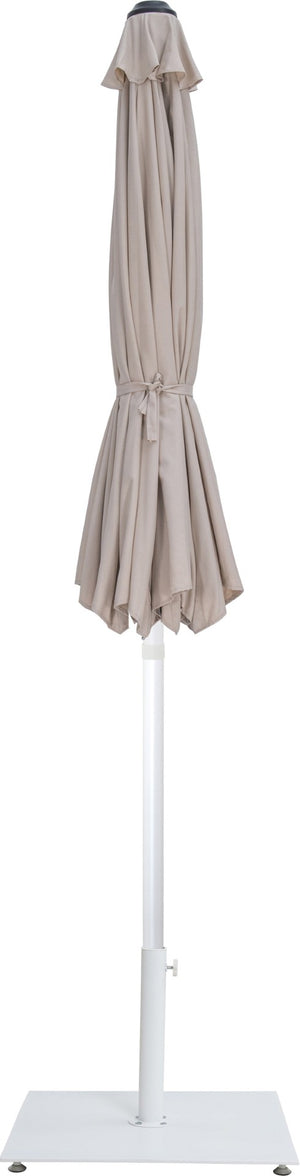 Meridian Furniture Fiji Beige Polyester Patio Umbrella with Aluminum Pole and Wheeled Portable Base 55015Beige-AW